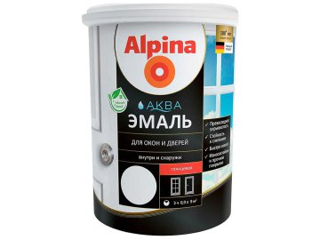 Эмаль акриловая Alpina АКВА для окон и дверей глянцевая 0,9л на акции в магазинах Ома