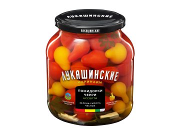 Томаты Лукашинские маринады помидорки черри ассорти 670 г