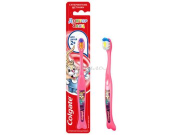 Детская зубная щетка COLGATE Доктор Заяц 2 +, супермягкая