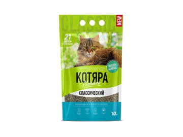 Наполнитель д/кошачьего туалета "Котяра комкующийся", классич 10л, 4.2 кг. арт. 01076