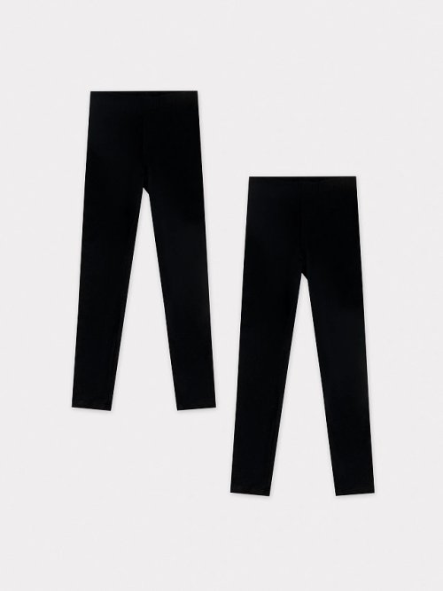 Легинсы для девочек мультипак (2 шт.) в черном цвете, фото 6 из 8