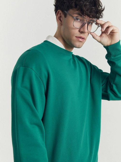 Свитшот мужской в зеленом цвете, фото 1 из 12