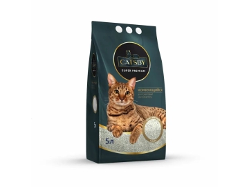 Наполнитель CATSBY Classic бентонитовый комкующийся минеральный 5 л (4 кг)