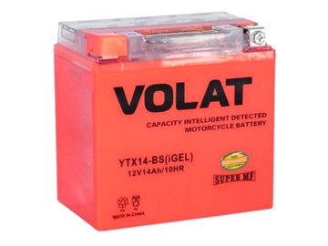 Мотоаккумулятор VOLAT YTX14-BS 14Ah (iGEL) L+