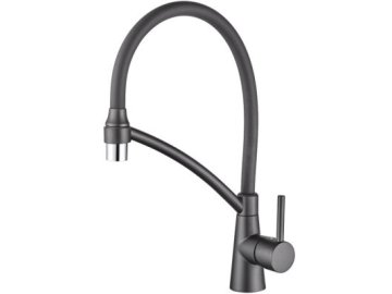 Смеситель кухонный с гибким изливом (графит+графит) Ledeme арт. L4399U-12
