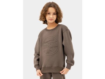 Джемпер для мальчиков коричневый с печатью Марк Формель