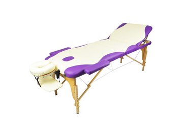 Массажный стол Atlas Sport Складной 3-с 70см 3D-70195/4 (бежевый/фиолетовый)