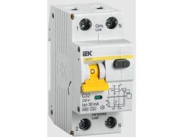 Дифавтомат (АВДТ) IEK АВДТ 34 3P+N C32 30мА тип A