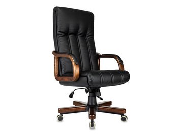 Офисное кресло Бюрократ T-9932Walnut (черный, экокожа)