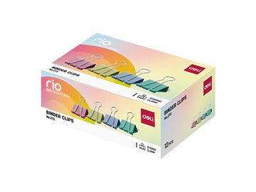 Зажимы для бумаг Deli Rio Z72 (12шт)