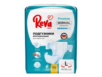 Подгузники на липучках для взрослых Reva Care Normal L, 30 шт