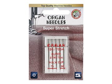 Иглы ORGAN NEEDLES Супер стрейч 5/75-90 Blister