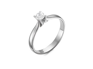 Кольцо помолвочное RoseGrace, белое золото 585 проба, вставка бриллиант