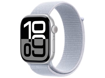 Apple Watch Series 10 46 мм (серебро/голубой нейлон) в Минске МТС