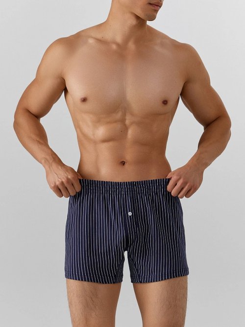 Трусы шорты мужские синие в полоску, фото 2 из 21