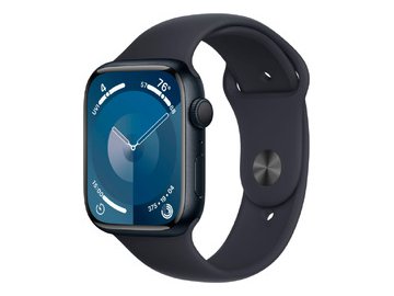 Смарт-часы Apple Watch Series 9 45mm Black MR9A3CH/A (силиконовый ремешок M/L)