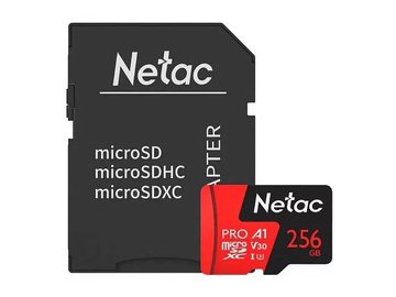Карта памяти Netac P500 Extreme Pro 256GB NT02P500PRO-256G-R (с адаптером)