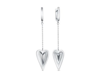 Серьги длинные Berger, серебро 925 проба