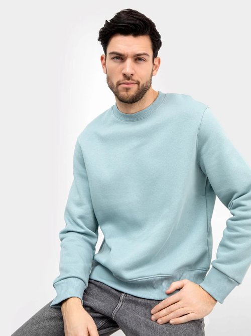 Джемпер мужской в пыльно-бирюзовом цвете, фото 1 из 5