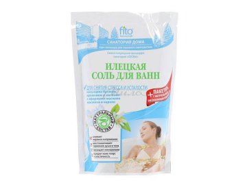 Соль для ванн ФИТОКОСМЕТИК Илецкая, для снятия стресса и усталости, 530 г