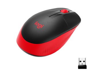 Мышь Logitech M190 (черный/красный)