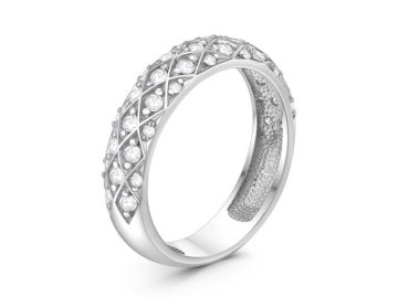 Кольцо декоративное Серебро России, серебро 925 проба, вставка фианит