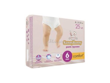 Подгузники-трусики детские SUNNYBUNNY Comfort 6 XL, 25 шт