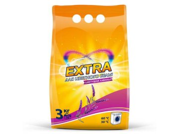 Средство моющее синтет.порошк. Extra АВТОМАТ Цветущая лаванда 3кг с пятновыводителем д/цветного