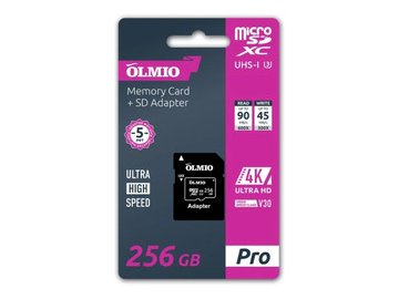 Карта памяти Olmio microSDHC 2566GB Class 10 UHS-I (с адаптером)
