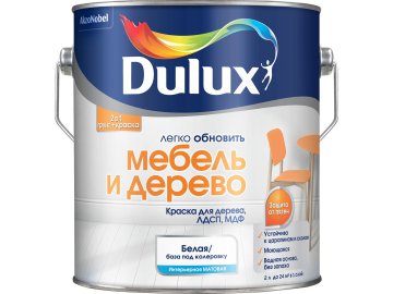 Краска Luxium Мебель и Дерево мат BW 2л