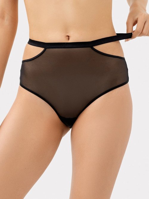 Трусы женские макси в черном цвете, фото 3 из 18