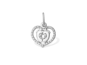 Подвеска декоративная Efremov, серебро 925 проба, вставка фианит 7 Карат