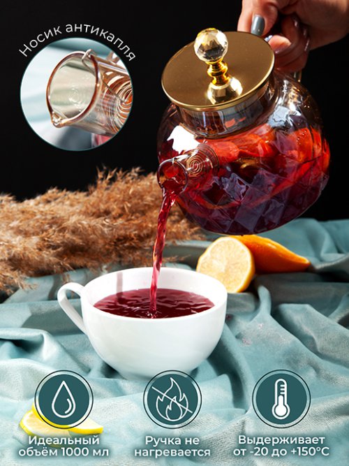 Чайник заварочный Crystal Metal 1L, фото 5 из 76
