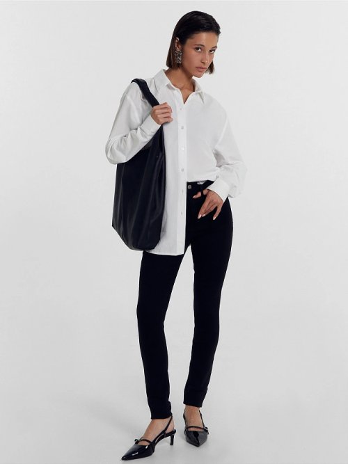 Брюки женские джинсовые jeggins в сером оттенке, фото 1 из 6