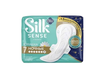 Прокладки Ola! Silk Sense CLASSIC NIGHT аромат Ромашка 7шт
