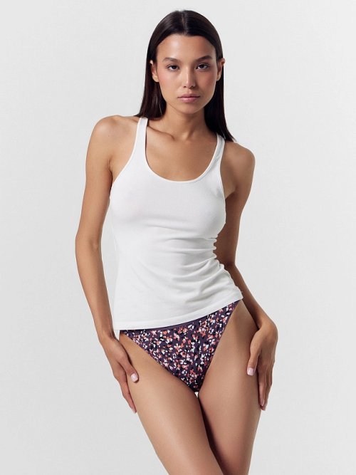 Трусы женские классические фиолетовые с абстракцией, фото 1 из 18