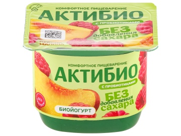 Йогурт"АКТИБИО"(персик-малина 3%)130г. на акции в магазинах Евроопт