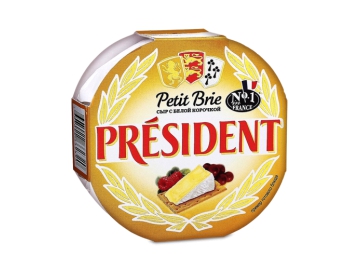 Сыр БРИ Petit brie Президент мягк белая плесн культура 60% 125 г