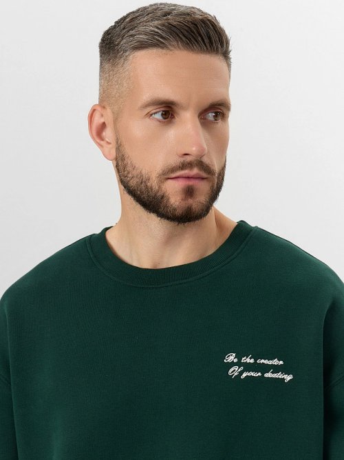 Свитшот мужской зеленый, фото 4 из 7