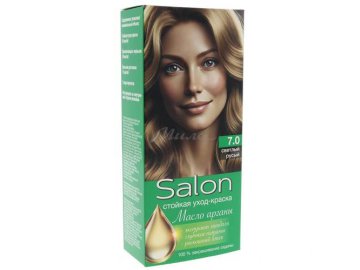 Уход-краска для волос SALON стойкая, тон 7.0 светлый русый