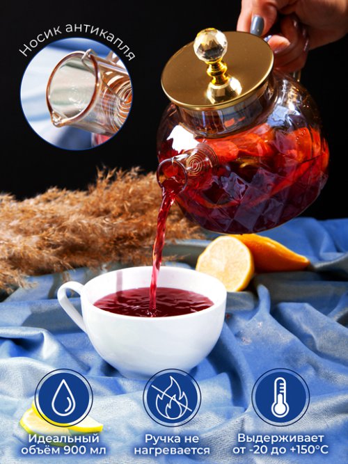 Чайник заварочный Crystal Metal 0,9L, фото 4 из 72