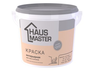 Краска HAUS MASTER интерьерная белая матовая  5л (7,0 кг)