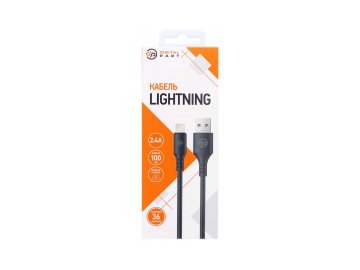 Кабель usb - lightning digitalpart lc-307 (lightning, 2.4а, 1 м, черный) Электросила