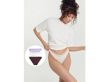 Трусы женские слипы мультипак (3 шт.) в розовом цвете