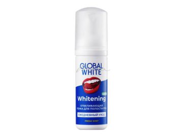 Пенка отбеливающая для зубов GLOBAL WHITE, 50 мл