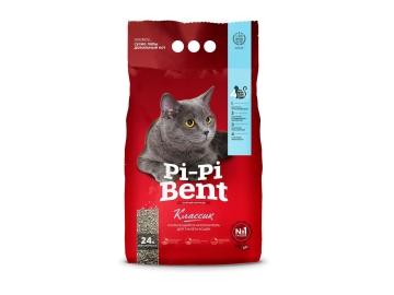 Наполнитель Pi-Pi-Bent для кошачьего туалета, Классик, 10 кг (24 л)