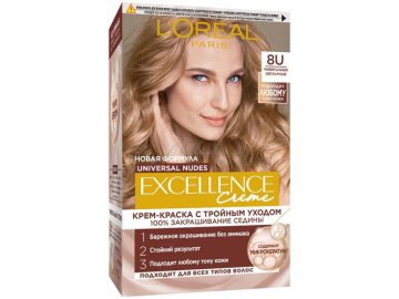 Крем-краска для волос без аммиака L'OREAL Excellence с тройным уходом, тон 8U, 255 г