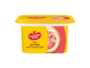 Санта акции и скидки Слоним - Сыр плавленый Ласковое лето вкус ветчина 40% 350 г