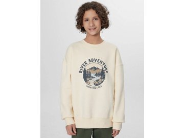 Свитшот для мальчиков бежевый с надписью "River adventure..." Марк Формель