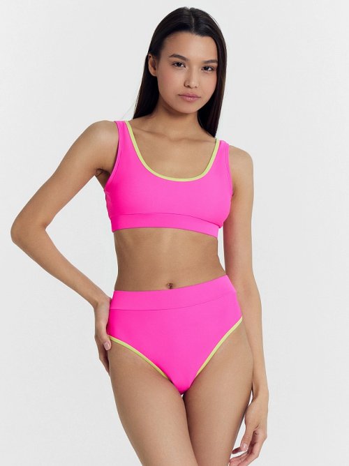 Купальный костюм женский в малиново-розовом цвете, фото 3 из 5